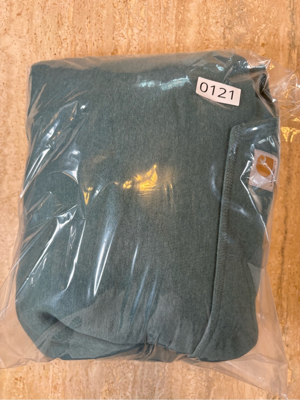 Carhartt Mens XL Loose Fit Sleeve Graphic Logo Hoodie Sweatshirt Heather Green - Picture 5 of 5